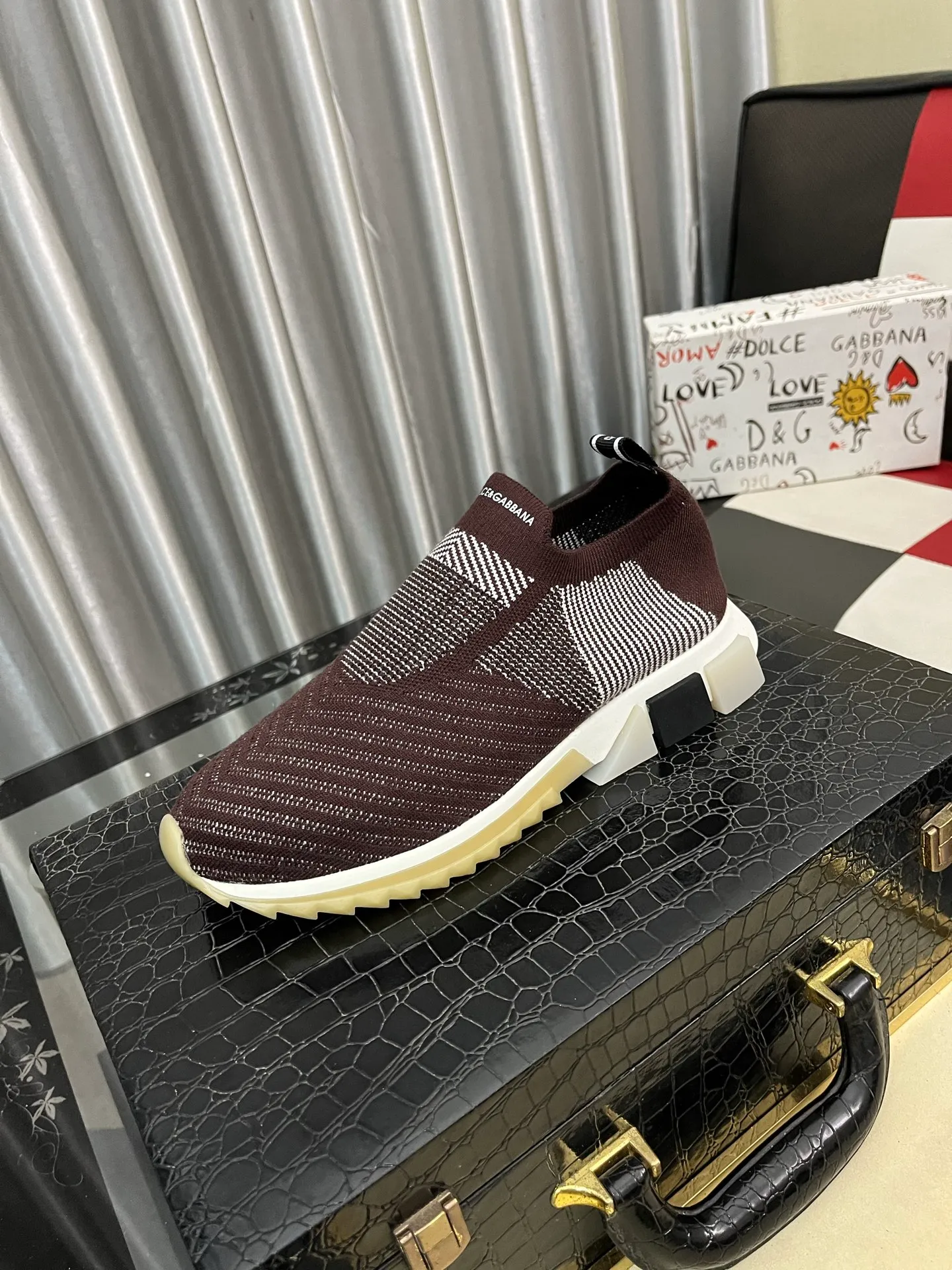 Men's men's shoes💰340⌚️⌚️【DG～】men's casual shoes 2022z cabinet simultaneous sale 🔶🔷🔜The upper is made of cowhide spliced fabric ➕Mesh lining, which is comfortable and breathable. The sole is: the original comfortable and wear-resistant outsole, ⚠️The real thing📱Photographed🎬The real thing is better📢📢📢Size: 35-46